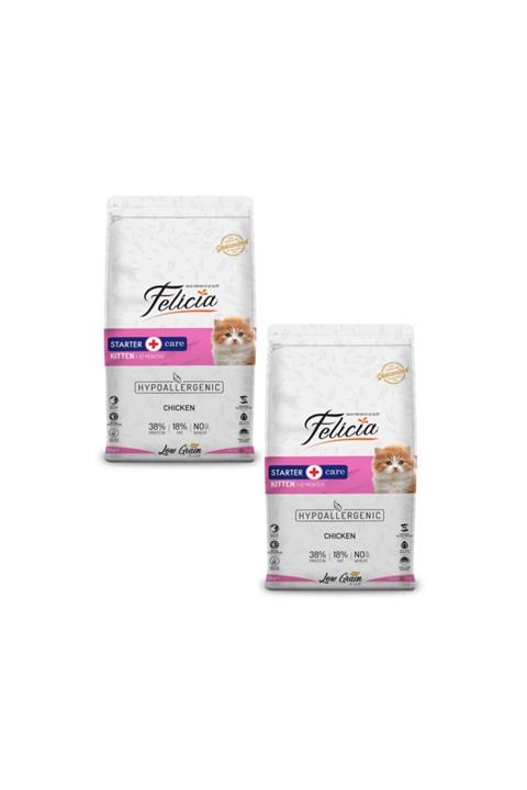 Felicia Az Tahıllı Hypoallergenic Tavuklu Yavru Kedi Maması 2 kg 2 Adet