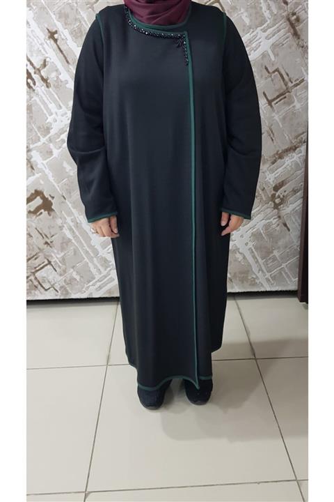 Zencefil Bayan Büyük Beden Triko Tesettür Hırka