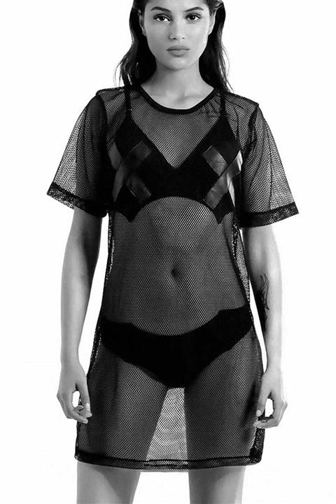 Esotte Kadın siyah Bold Plaj Elbisesi