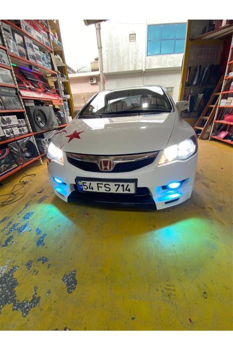 GENÇ GARAJ Honda Aracına Özel Uyumlu Far Sis Takım Buz Mavi Şimşek Etkili Led Zenon Ampul