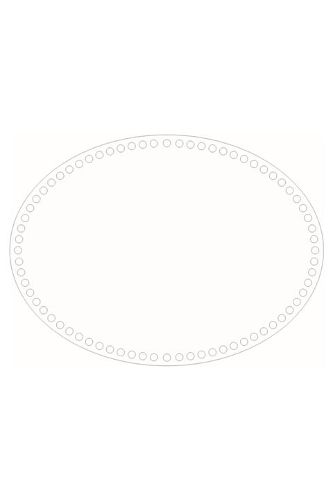 saray lazer Toptan Ahşap Taban Elips - 40x20 - Beyaz - 24 Adet