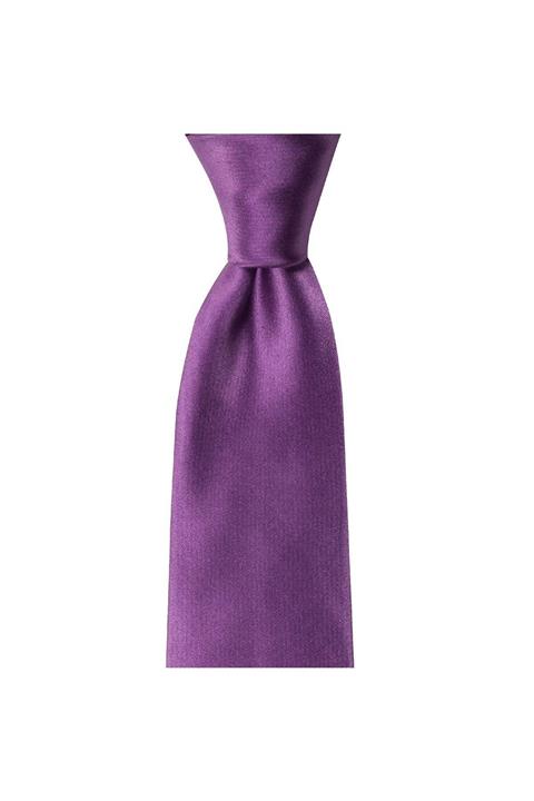 1001 Kravat Mor Renkli 8 cm Genişliğinde Saten Ipek Kravat