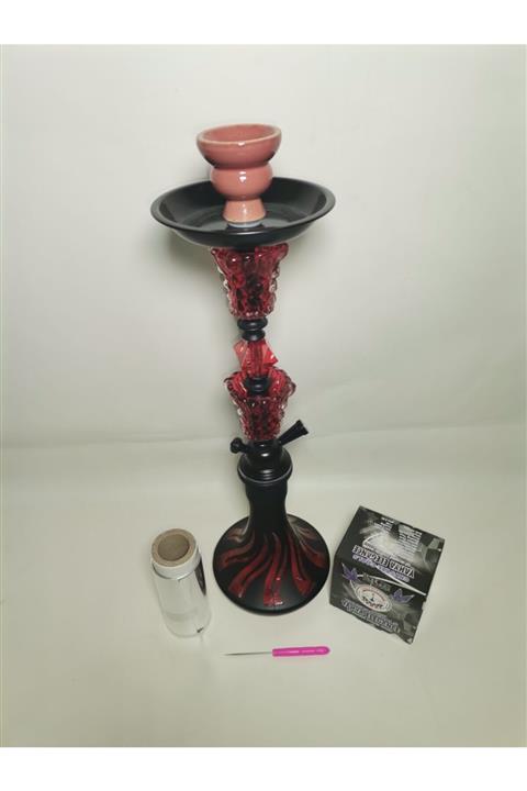 WolfHookah Yuva Kırmızı Orta Boy Nargile Seti