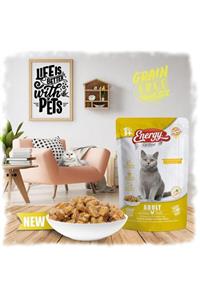 Energy Yetişkin Tavuklu Islak Mama 85 gr 24lü Cat Food 24adetx85gr