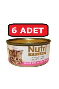 Nutri Feline Tahılsız Tavuk Etli Ve Ton Balıklı Kitten Yavru Kedi Yaş Maması 85 gr X 6 Adet