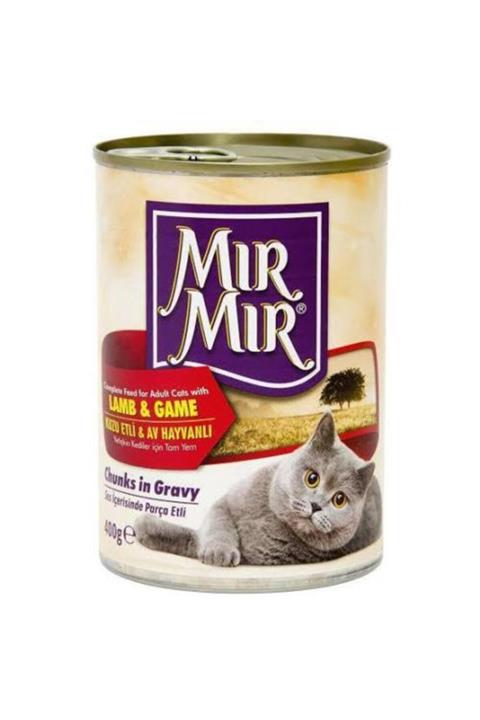 Mır Mır Mırmır Kedi Konserve 12x400 Gr Kuzu Etli Av Hayvanlı