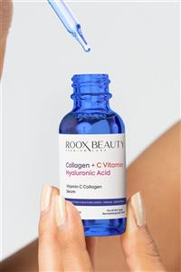 Roox Beauty 2 Adet Kolajen - C Vitamini - Hyaluronik Asit - Hücre Yenileyici Yüz Serumu 30 Ml