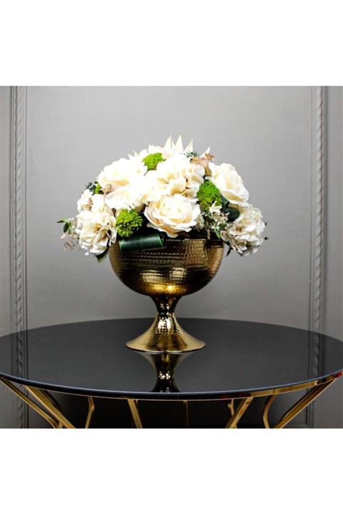 Vogevs Darbuka Tip Gold Aranjmanlı Vazo