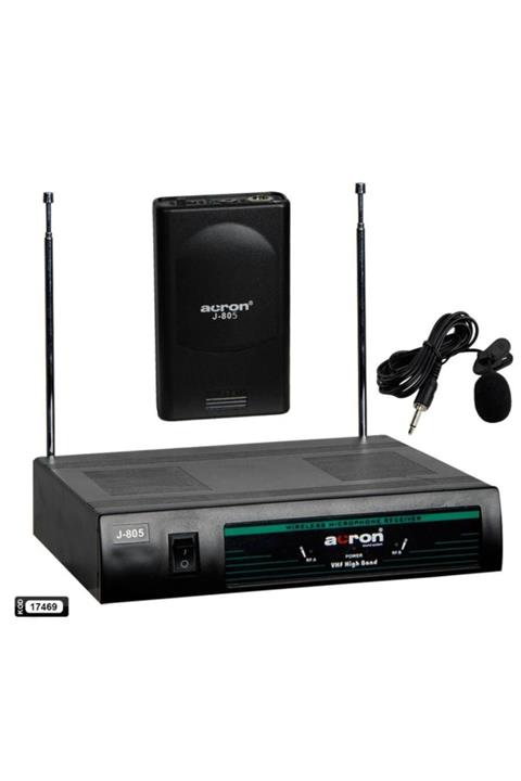 ACRON Mikrofon Sistemi Vhf Yaka Wıreless 50hz-20khz 90db Kablosuz Mikrofon J-805