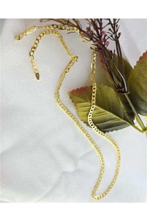 VeraDesignGold Parçalı Figaro Zincir Altın Kolye