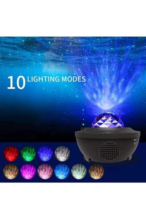 SCB Starry Projektör Hoparlör Gece Lambası Yılbaşı Eglencesi