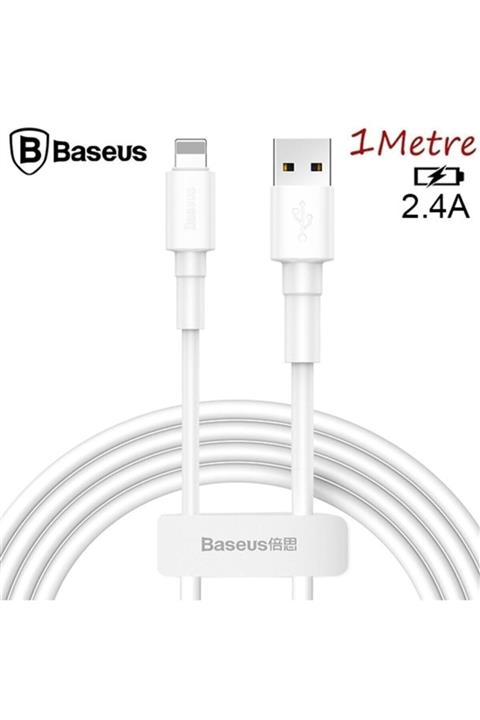 Baseus Mini White Iphone Lightning 2.4aşarj Usb Kablosu 1metre