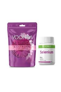 Voonka Collagen Beauty Gummies 30 Çiğnenebilir Tablet+ Selenium Takviyesi 100 mcg 92 Tablet