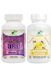 Yurdavit Hidrolize Collagen Tip 1-2-3 Hyaluronic Acid 200 Tablet Propolis Polen Arı Sütü 100 Tablet