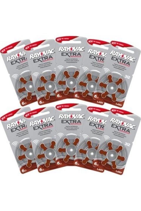 RAYOVAC PEAK Rayovac 312 Numara Işitme Cihaz Pili 6x10 (60 Adet)