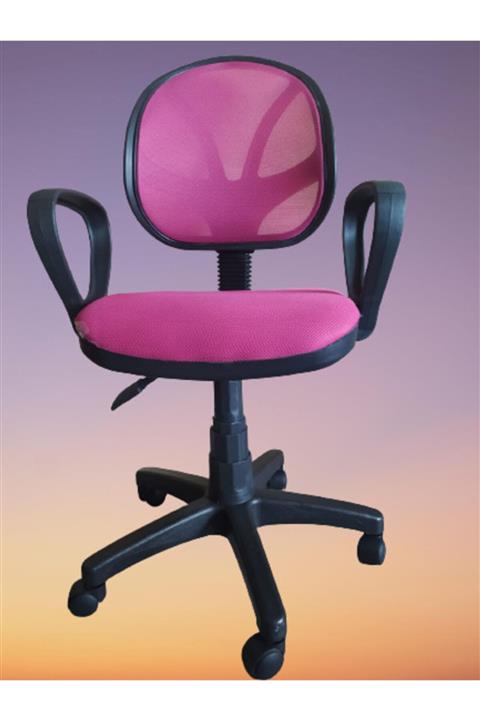 BENGİ TİCARET Bengi Çalışma Koltuğu Arkası Filtre Pembe