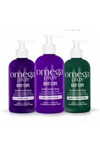 Omega Plus Bad Girl Violet, Lila, Zümrüt Yeşili Renkli 3lü Saç Boyası Seti 250ml+250ml+250ml