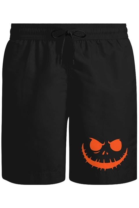 HobyUsa Siyah Cadılar Bayramı Hallowen Şort