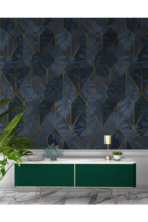 Peliwall Sahara Artdeco Yaprak Desenli Duvar Kağıdı