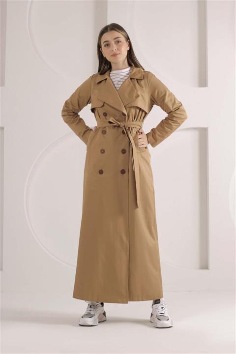 HEQA Kadın Camel Pardösü