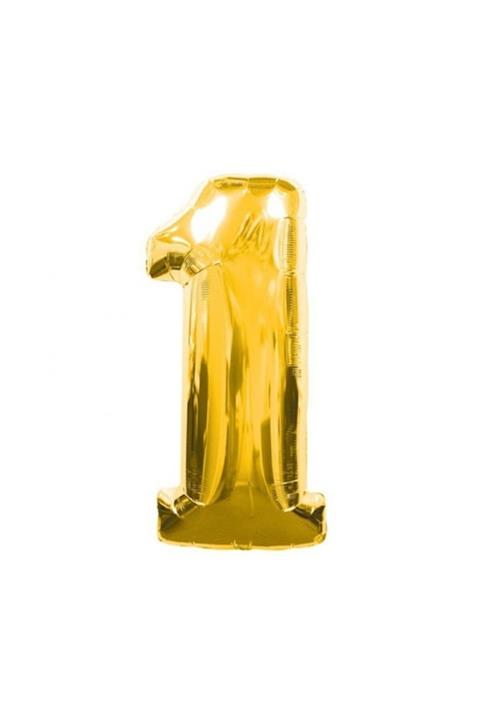 HESAPLIJET Altın Sarısı Folyo Rakam Balon 1 Metre