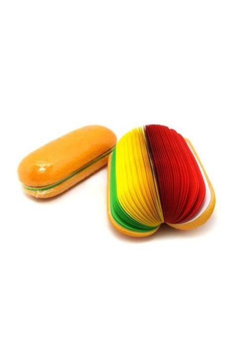 FırsatVar 2 Adet Not Defteri Sandviç Şeklinde Renkli Yapraklı Not Defteri Notluk