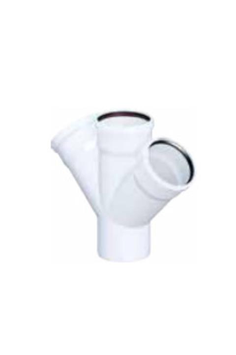 PROPIPE Pvc Atık Su Boru 3.2mm 45 Derece Çift Çatal 75x50