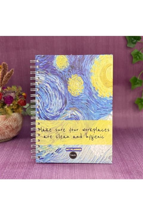 Techno phone Van Gogh Tasarımlı Konsept Ajanda 55 Haftalık Planlayıcı