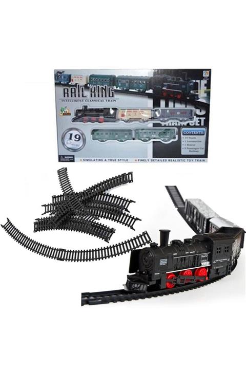Kelebek Oyuncak Rail King Pilli Klasik Tren Seti 19 Parça