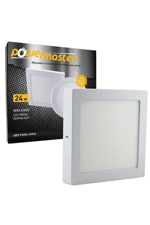 Powermaster 24 Watt Sıva Üstü 6500k Beyaz Kare 300mm Slım Led-eco Spot Panel