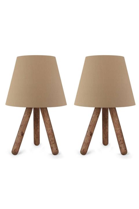 Supply Home Ahşap Ayaklı Kahve Pvc Başlık 2' Li Avize