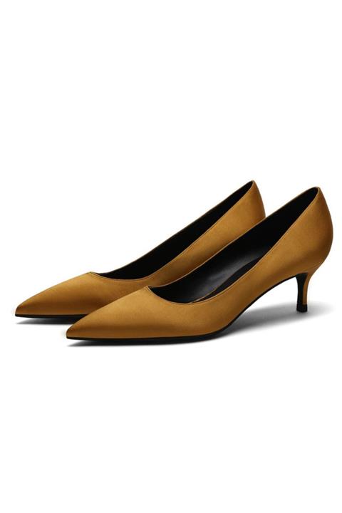 Picky Rose , Bal Rengi Saten 5cm Topuk Stiletto