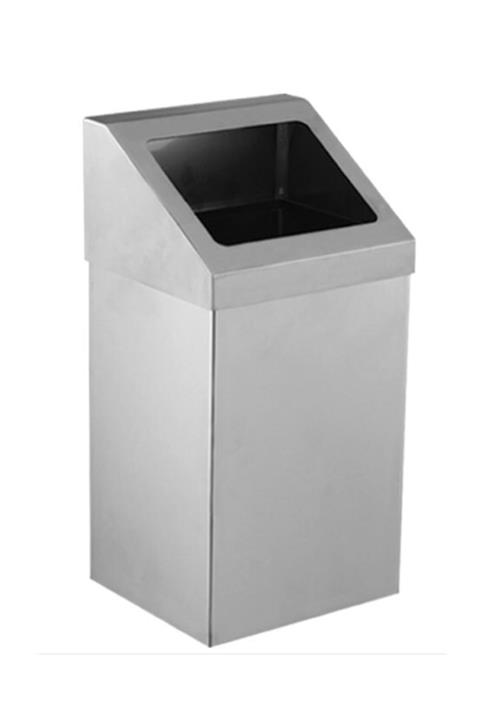 Palex 3834-354 Krom Açık Çatı Kapaklı Çöp Kovası 54 LT