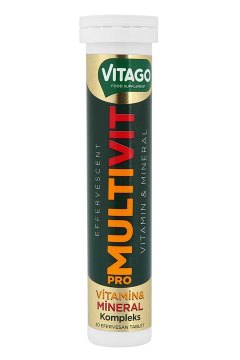 Vitago Multivitamin, Multimineral İçeren 20'li Efervesan Tablet