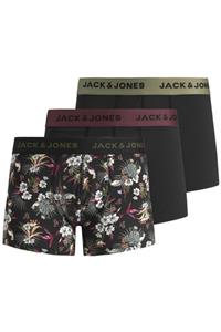 Jack & Jones Jack&jones 3'lü Desenli & Düz Boxer Paketi