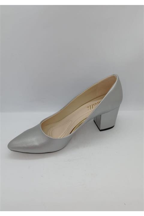 Class Cavalli Kadın Gümüş Stiletto Ayakkabı