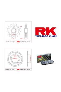 RK Honda Nc 750 S  X-ring Zincir Dişli Set 520 Xso-17/43t(2014-2015)