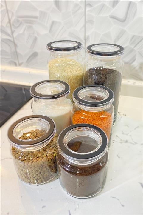 Işıltı My Home Cam Kapaklı Sızdırmaz Cam Kavanoz Seti 6 Adet