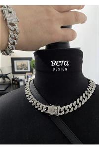 BetaDesign Kadın Chain Taşlı Kolye 13mm