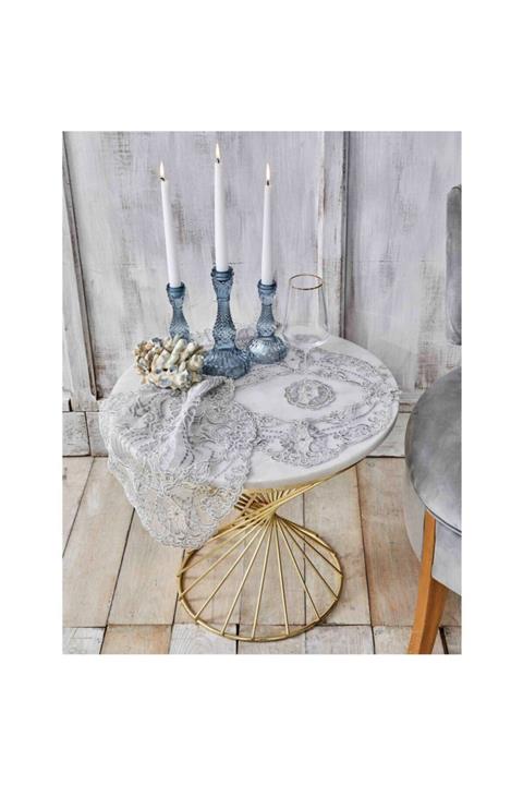 Karaca Home Dolores Silver 15 Parça Nakışlı Salon Takımı