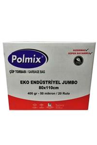 Polmix Jumbo Boy Endüstriyel Çöp Poşeti 80 X 110 Cm 10'lu 400 Gr Eko (20 Adet)