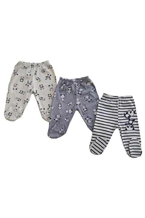 Necix's Erkek Bebek Penye Tek Alt 3 Lü Paket Panda Desen