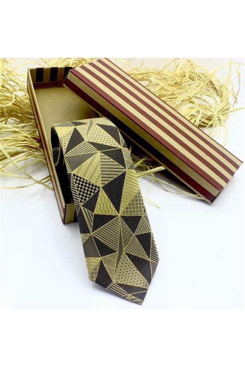 BirdalKravat Micro Dokuma Desenli Kravat Ve Mendil