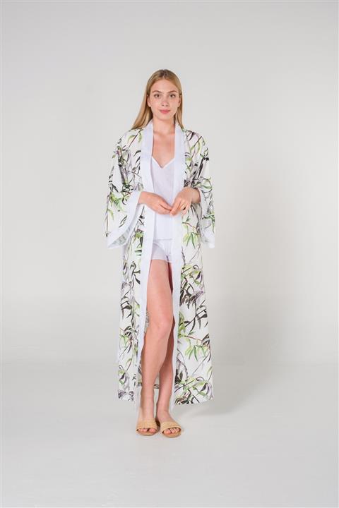 GTNight Kadın Yeşil İpeksi Kaftan