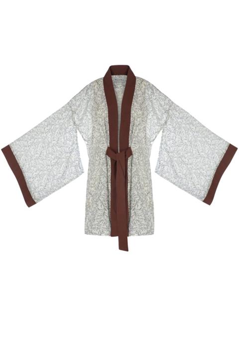 Women&Women Kadın Verde Keten Kimono