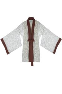 Women&Women Kadın Verde Keten Kimono