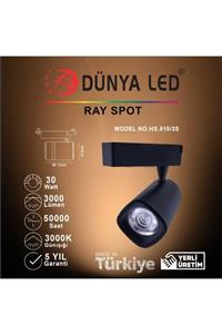 DÜNYA LED 30 w Cob Led Ray Spot Siyah Kasa 3000 k Günışığı