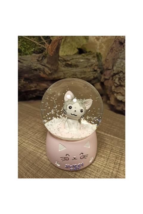 hediye Express Kedili Orta Boy Kar Küresi