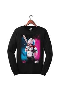 Darkia Harley Quinn Baskılı Uzun Kollu Üst - Sweat