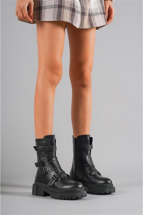 Modanizm Medusa Siyah Topuklu Bot